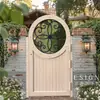 Puerta de Patio de Aleación de Aluminio, Puerta de Jardín Exterior, Puerta de Villa Campestre, Puerta de Patio de Hierro Forjado, Puerta Eléctrica de Patio de Apertura Simple/Doble