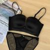 Liquidación 511 Set Sujetador Push-Up Inalámbrico Strapless Satín Sin Costuras con Copas de Cuatro Esquinas para Mujer, Uso Bidireccional Hermoso Espalda Sujetador