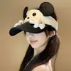 Bonito Sombrero de Pato de Dibujos Animados con Forma de Palma para Mujer, Sombrero de Sol de Verano que Hace que la Cara Parezca Más Pequeña, Visera para Exteriores