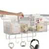 Cesta suspensa para cabeceira de dormitório Prateleira de armazenamento para cabeceira sem furos para estudantes universitários Prateleira de lanches para beliche Cesta de armazenamento para dormitório Artefato