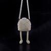 Bolsa cruzada mini de pierna de pato hueca de perla al por mayor de fábrica personalizada con cadena de perlas y cuentas hechas a mano, bolso cruzado simple de moda