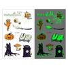 Pegatinas de Tatuaje Populares de Halloween que Brillan en la Oscuridad Transfronterizas, Pegatinas Temporales Impermeables de Dibujos Animados para Niños, Fiesta de Halloween, Disfraz