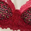 Atacado de fábrica, multicolorido, em estoque, lingerie de renda com estampa de leopardo, estilo europeu e americano, conjunto de lingerie sensual e sedutor, incluindo fio dental