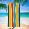 Toalla de Playa de Microfibra Toalla de Playa Estampada Toalla de Playa Rayada Tela de Toalla de Comercio Exterior Europeo y Americano Toalla de Natación para Adultos Transfronteriza