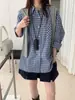 Camisa Xadrez Estilo Hong Kong Outono e Inverno para Estudantes, Camisa Solta de Manga Longa Estilo Coreano, Top Interno e Jaqueta Estilo College