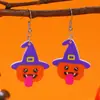 Aretes de Sombrero de Fantasma de Dulces de Halloween Aretes Pequeños de Acrílico para Fiestas Aretes de Dibujos Animados Lindos Divertidos