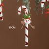 Adorno navideño de bastón de caramelo rojo y blanco de 30 cm con forma de mariposa para árbol de Navidad, ideal para hacer tú mismo.