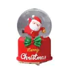 Várias caixas de música de bola de cristal luminosa de Natal, presentes de Natal, enfeites decorativos, figuras fofas de Papai Noel e boneco de neve, e caixas de música de oito tons