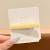 Pinza para el pelo de estilo coreano con lunares amarillos para mujer, nuevo modelo 2026, pinza para flequillo lateral, accesorio para el pelo de alta gama, pinza de pico de pato, pasador, adorno para la cabeza