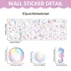 Pegatinas de pared de concha de burbuja coloridas transfronterizas pegatinas de decoración oceánica decoración de fondo para habitación infantil calcomanías autoadhesivas para baño