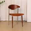 Silla de Comedor de Diseño Vintage Silla de Madera Maciza Silla Antigua de Lujo Ligero Silla de Escritorio Celebridad de Internet Silenciosa Creativa Silla con Respaldo