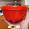 Tazón Desechable de Cáscara de Arroz Rojo para Boda Casa Nueva Banquete Grosor Anti-quemaduras Grado Alimenticio Tazón Impreso para Ocasiones Felices