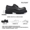 Primavera 2025 Novos Sapatos Derby Masculinos Pretos All-match Sapatos da Moda Estilo Britânico Plataforma Aumento de Altura Dedo Grande Sapatos de Couro