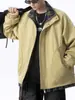 Chaqueta de Trabajo Estilo Americano Falsa de Dos Piezas para Hombre, Marca Trendy de Otoño con un Toque de Lujo, Elegante Chaqueta Deportiva de Retazos a Cuadros