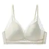 Sutiã Sexy de Renda Sem Fio Original de Fábrica para Mulheres, Estilo Fino Sem Costura, Levanta Seios Pequenos, Costas Bonitas, Sutiã com Sustentação Lateral