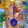 Argila Cerâmica Diamante Completo Rosca de Carro Anel de Corrente Cordão Chaveiro Pingente Bolsa de Casal Pendurar Pequeno Presente Atacado