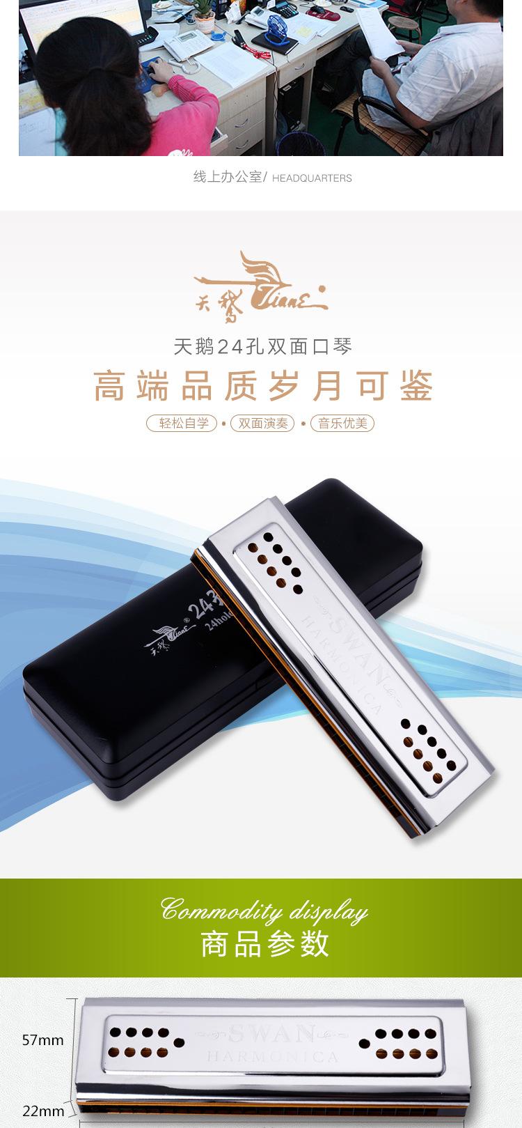 天鹅双面双调口琴_02