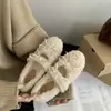 Zapatos peludos redondos, dulces y favorecedores, modelo 2026, elegantes y modernos, que aumentan la altura, para mujer, adecuados para usar al aire libre en invierno, con forro polar adicional para abrigar, mocasines de algodón peluche
