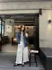 Pantalones de Encaje Breeze, Mezcla de Algodón Peinado, Cintura Elástica Holgada, Pantalones Anchos de Pierna Rizados 9/10, Verano 26 Nuevo H060319