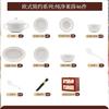 Venta Directa de Fábrica Kangmo Juego de Tazón de Porcelana Blanca Alta con Color Bajo Esmalte y Palillos Tazón y Plato Sencillos Vajilla Regalo para el Hogar Horno de Microondas