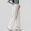 7209 Toma Real de Pantalones Rectos de Lino Lyocell Tencel con Cordón para Mujeres Embarazadas, Pantalones de Pierna Ancha, Sin Soporte para el Vientre, Sin Ajuste en el Vientre, Pantalones Casuales