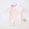 Mameluco de bebé Clase A Algodón Puro Gasa Verano Manga Corta Verano Delgado Fresco para Bebé Traje de Gateo