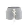Pantalones Cortos Ajustados de Cadera Bajos con Cordón para Chicas Calientes Verano 2025 Mujer Elásticos de Yoga Ajustados Calientes de Baja Cintura Modernos