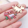 Impresión de Gota de Aceite Transfronteriza Lindo Gato Dibujo Animado Animal Colgante DIY Pulsera Collar Llavero Accesorios de Joyería