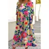 26 Novos Produtos Transfronteiriços Temu Amazon Aliexpress Moda Estampa Digital Vestido Feminino Soltinho Fábrica de Origem