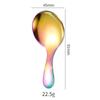 Cuchara de Acero Inoxidable 304 de Grado Alimenticio Mango Corto Artesanía Chapada en Oro Cabeza Redonda Cuchara para Helado Cuchara Redonda para Niños Cuchara para Helado Postre
