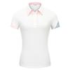 Ttygj Ropa de Golf para Primavera y Verano Camiseta de Manga Corta para Mujer Tejido Transpirable Top de Manga Corta Secado Rápido