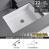 Lavabo bajo encimera de gran capacidad EGNS Ingolis, lavabo de piedra, lavabo de cerámica empotrado, lavabo de cerámica