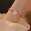 Pulsera de cuentas con flores chinas con mangas rojas y fragancia ~ Diseño de nicho femenino avanzado 2023, nuevo estilo para mejores amigas