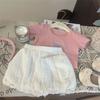 Ropa coreana para niños 2024 nuevo verano niñas aman lentejuelas camiseta manga corta estilo extranjero shorts capullo conjunto de dos piezas moda