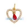 M18 L26 K07 Accesorios para joyería DIY colgante de cobre puro colgante pequeño luna triángulo corazón de melocotón redondo marca