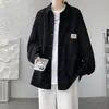 Directo de fábrica pana voluminosa guapa camisa hombres casual holgada lijado abrigo primavera y otoño moda marca manga larga camisa