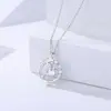 Collar de Pluma de Plata S925 para Mujer, Moda de Lujo Ligero, Colgante Versátil de Estrella de Circonita Iridiscente Cadena para Clavícula Joyería