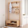 Perchero de suelo de madera maciza para dormitorio, estilo nórdico, para sala de estar, nogal, nuevo estilo chino, sencillo y moderno.