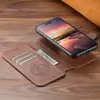Funda de piel para teléfono plegable Iphone18Promax con ranura para tarjeta, succión magnética, soporte de carga inalámbrica dos en uno
