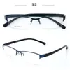 Nuevas Gafas de Prescripción para Hombre, Armazón de Acero, Media Montura Cepillada, Elegantes, Versátiles, Montura Grande, Disponibles para Venta al por Mayor y Pedidos Mixtos