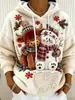 Novo moletom de flanela feminino para o dia a dia com um design fofo de cachorrinho, confortável e casual, perfeito para o outono e inverno