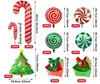 Globos de Navidad, Globos Metálicos Dorados de Navidad, Globos de Barra de Dulces de Helio, Globos Rojos Verdes de Navidad para