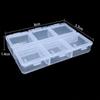 Caja de Almacenamiento para Pendientes de 7 Compartimentos, Caja de Joyería de Plástico Transparente, Organizador de Cuentas y Cuentas Sueltas para Manualidades con Múltiples Compartimentos