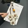 Cordão para Celular com Flor Tridimensional para Pulso Curto Ins Moda Estilo Simples Corda de Cera de Óleo Forte e Durável Chaveiro