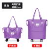 Bolsa de viaje de gran capacidad con ruedas universales desmontables, bolsa de consignación portátil de doble capa, bolsa de gran capacidad con ruedas.
