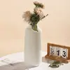 Vaso de Flores de Plástico Simples, Recipiente para Arranjo de Flores Secas e Molhadas, Recipiente de Arte Floral Estilo Ins Nórdico, Vaso Decorativo com Esmalte Imitado, Durável