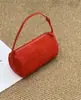 Bolso Pequeño de Cuero Escarchado Retro, Nuevo Bolso Versátil Elegante para Bolígrafos de Otoño e Invierno, Bolso de Mano de Cuero Casual de Gama Alta