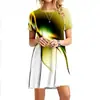Saia Curta Feminina 2024 Estilo Comércio Exterior Transfronteiriço Estilo Verão Moda Elegante Padrão Geométrico Manga Curta Forma O Mini Saia Casual
