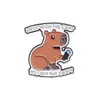 Nuevo Broche Lindo de la Serie Capibara Set Creativo y Único de Insignias con Forma de Caricatura de Capibara