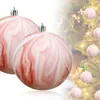 Bolas de Navidad de Plástico Nuevas Personalizadas Transfronterizas Colgantes para Árbol de Navidad Impresión por Transferencia de Agua Bolas de Navidad Adornos para Decoración Festiva de Centro Comercial